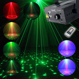 Full Color RGB Laser Stage Light Projector 3W Blue LED Stage Effect Lighting for DJ Disco Party KTV With Remote Control
