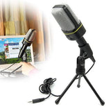 High Quality Multimedia Sing Studio 3.5mm Condenser Wired Computer Microphone Mic+Tripod Stand for PC Laptop Notebook Music