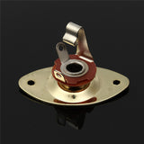 6.35mm Electric Bass Guitar Jack Output Input Socket Cover Plate With 2 Mounting Screws For Oval Style Guitar Accessories Gold