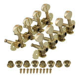 yibuy gold mandolin machine heads tuning pegs metal button set