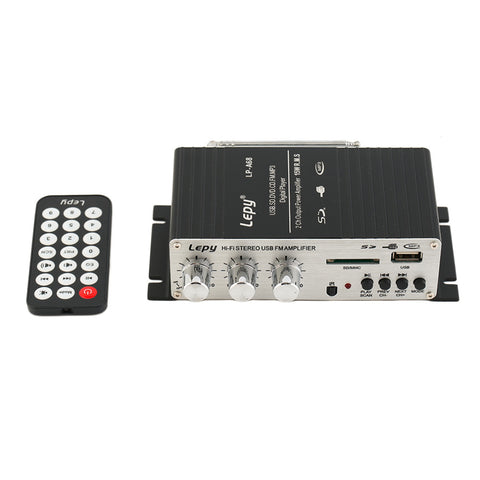 Hi-Fi 12V Digital Auto 2 Channel Car MP3 CD Audio Amplifier Sound Audio Music Player with USB Port DVD FM MMC & Remote Control