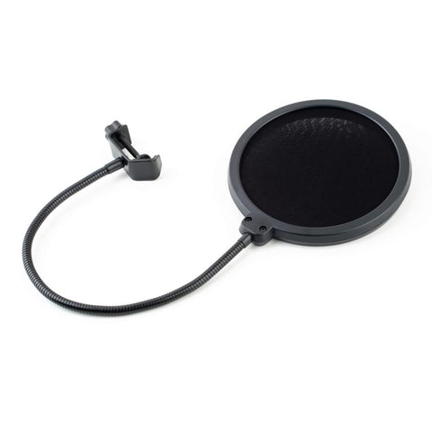 1pcs Pop Filter microphone Mic wind screen AGPtek 6 inch dual Flexible studio Clamp On Microphone Wholesale