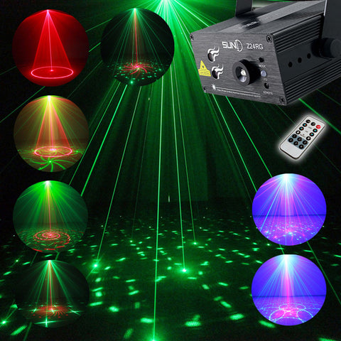 Full Color RGB Laser Stage Light Projector 3W Blue LED Stage Effect Lighting for DJ Disco Party KTV With Remote Control