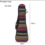 New Arrival Beautiful Soft Pad Cotton Folk Style Hand Portable Bag Case Cover For Ukulele 21''/23''/26'' Small Guitar Gig Bag