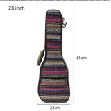New Arrival Beautiful Soft Pad Cotton Folk Style Hand Portable Bag Case Cover For Ukulele 21''/23''/26'' Small Guitar Gig Bag