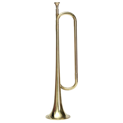 2PCS Lot Sell Retro B Flat Bugle Trumpet School Band Cavalry Beginner Military Orchestra Gold Color