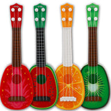 Creative Fruit Pattern Children Learning Plastic Guitar Ukulele Mini Musical Instrument Children Kids Educational Toys Guitar