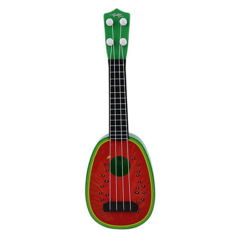 Creative Fruit Pattern Children Learning Plastic Guitar Ukulele Mini Musical Instrument Children Kids Educational Toys Guitar
