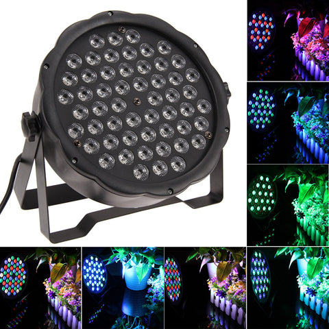 54 RGBW LED Par Stage Lights with DMX Master Slave Sound Activated for DJ Party Disco AC85-265V Power EU US plug