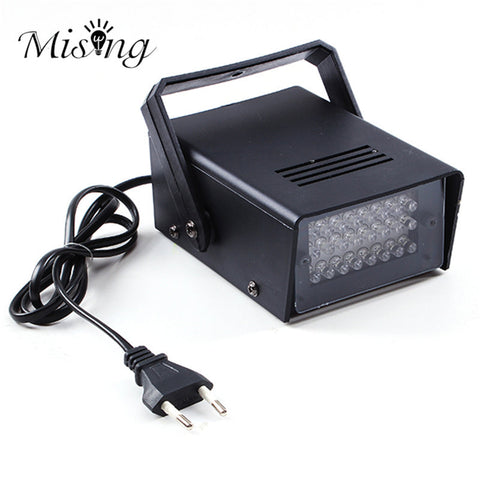 3W 24 LED Stage Lights Operated DJ Strobe Lights Disco Party Club KTV Stroboscope White Stage Lighting Effects EU Plug AC220V