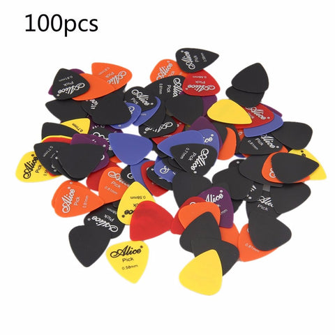 100pcs guitar picks 1 box case Alice acoustic electric guitar accessories musical instrument thickness 0.58-0.81mm free shipping