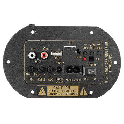12V/24V Car Bluetooth HiFi Bass Power AMP Stereo Digital Amplifier USB TF Remote For Car Home Accessories