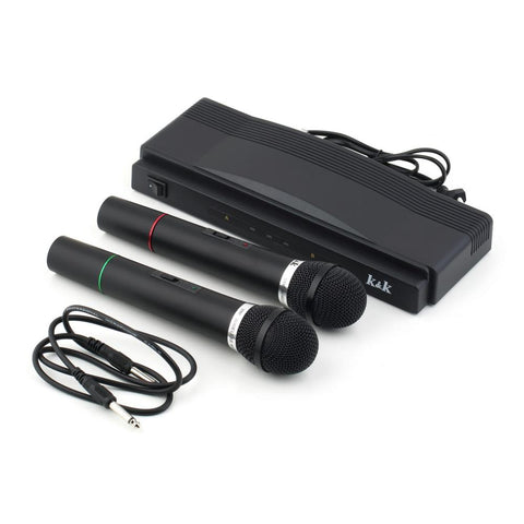 Microphone System Professional Wireless  Dual Handheld 2 x Mic Receiver Wholesale