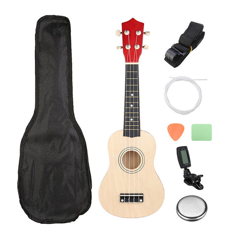 Zebra Guitar Combo 21" Soprano Ukulele Uke Hawaii Bass Guitar Guitarra Musical Instrument Set Kits+Tuner+String+Strap+Case