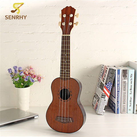 21 Inch 12 Frets Sapele Rosewood Fingerboard ABS Back Acoustic Electric Ukulele Guitar Musical Instruments for Beginner