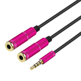 3.5mm Headset Microphone Couple Audio Cable Quality Male To 2 Female Aux Extension Splitter Cabo For Mic Headphone Phone PC Cord