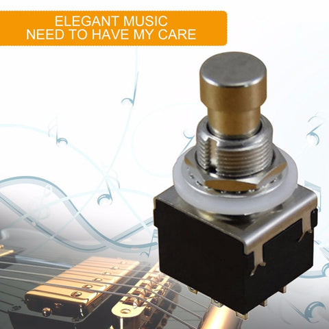 Professional Metal 3PDT Guitar Effects Pedal Switch Latching Stomp Push Button Musical Instrument Tools Accessory New