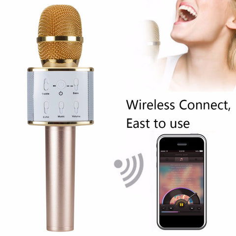 Professional Mobile Phone Wireless Bluetooth Microphone V9 Karaoke KTV Singing Recording Microphone For PC Computer