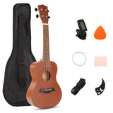 Zebra 23" Guitar Combo 4 Strings Bass Concert Guitar Guitarra Kit Rosewood Ukulele Musical Stringed Instrument Set For Beginner