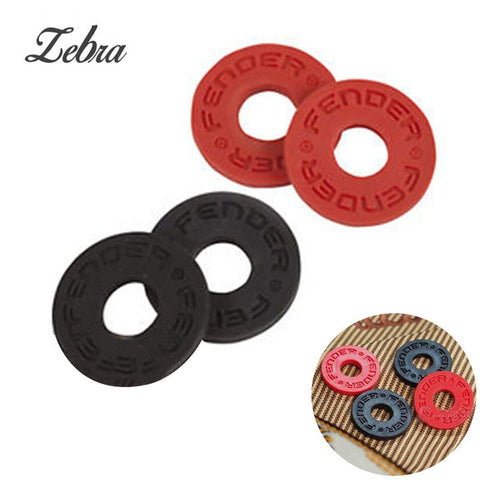 Zebra 4pcs/Set Electric Bass Guitar Strap Blocks Rubber Strap Lock Set For Guitarra Ukulele Musical Instruments Part Accessories
