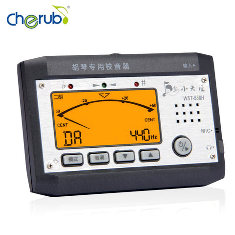 New Arrival Cherub WST-588H Erhu Tuner Mike/Vibration Sensors Stringed Instruments Accessories for Erhu Zhonghu Gaohu Orchestra
