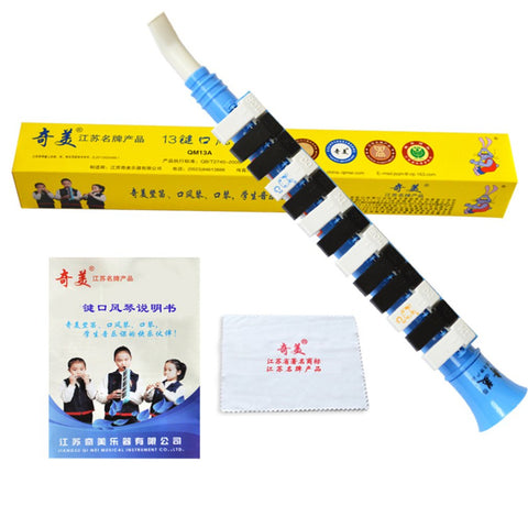 Hot 13 Keys Keyboard Mouth Organ Harmonica Pink Durable Music Educational Instrument Great Gift Toy For Kids And Beginners Blue