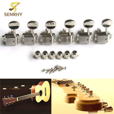 Hot 6PCS Split Shaft Vintage Guitar Tuning Key Tuners Left Handed Guitar Machine Heads For Musical Stringed Bass Accessories